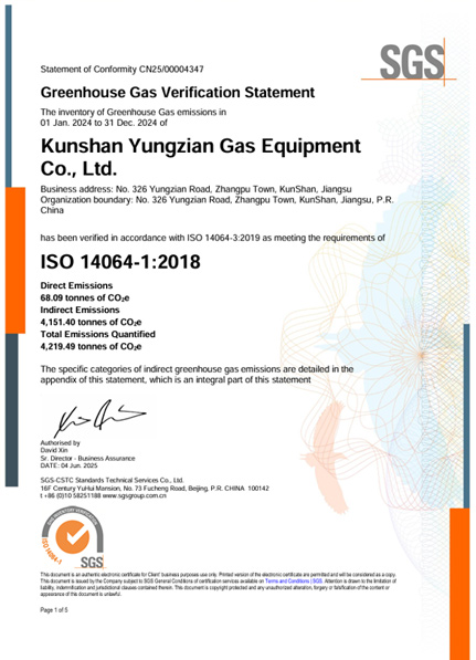 Greenhouse Gas Verification Statement